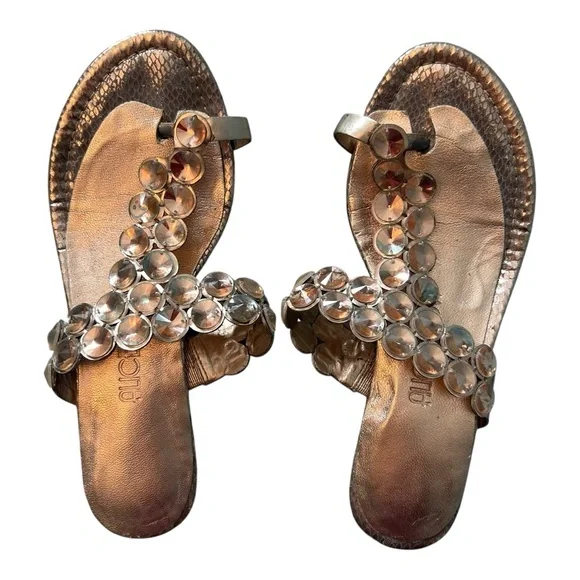 Vince Camuto Itta Toe Ring Embellished Sandal - Size 7, Rose Gold - Picture 2 of 9